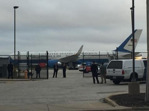 Airforce Two at Papal visit